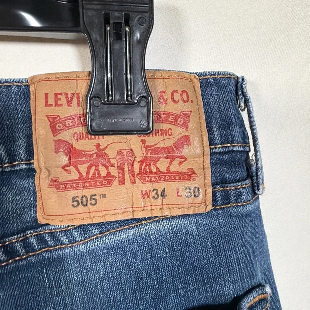 Levi's 505 Men's Jeans 34x30 Blue Denim Regular Fit‎ Straight Leg